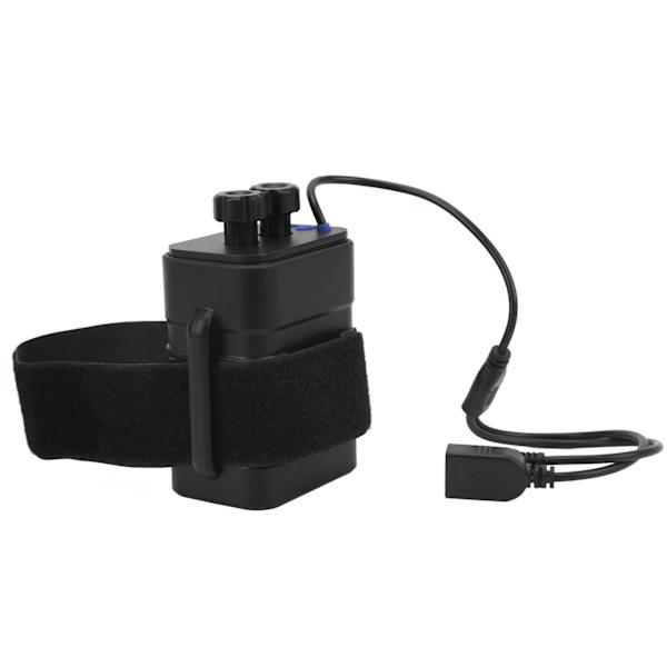Batteriladdningsväska Box ABS Vattentät 8,4V för 6st 18650 Litiumbatterier USB DC Två portar med kabel för utomhusresor och camping