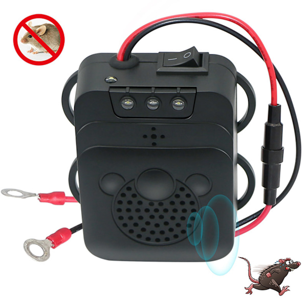LED Strobe Light Mouse Expeller Ultraljudsfordonmonterad elektronisk repeller Råttavvisande 12V