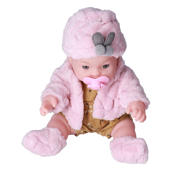 Realistisk Reborn Baby Doll Mode 12in Tvättbar vit flicka mjuk kroppsleksak för barn FödelsedagspresentQ12G-003C-026 Rosa