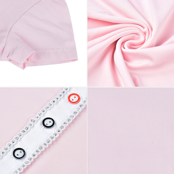 Högkvalitativ Akryl T-shirt för Flickor, Ridkläder, Hästridning, Rosa (Kortärmad S)