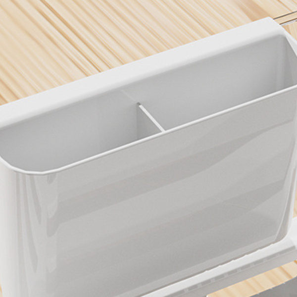 Disktorkställ Plast Visualisera avledning Avloppsvatten Diskställ för ätpinnar Skål Tallrik Sked Transparent Vit