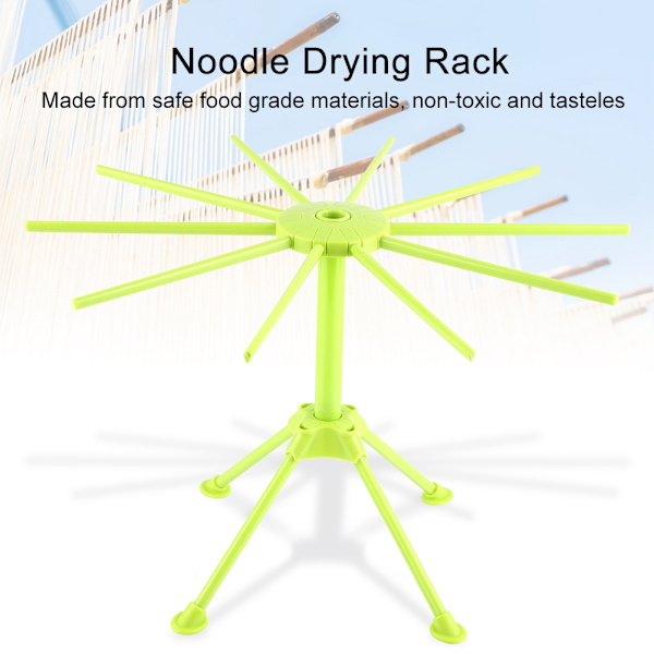 Nudlar Spaghetti Pasta Torkställ Stativ Torktumlare Vikbart köksredskap (grön)