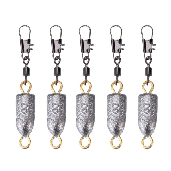 5 stk/pose Holdbar for kuleformede fiskesinker Fiskeutstyr Tackle (8g)