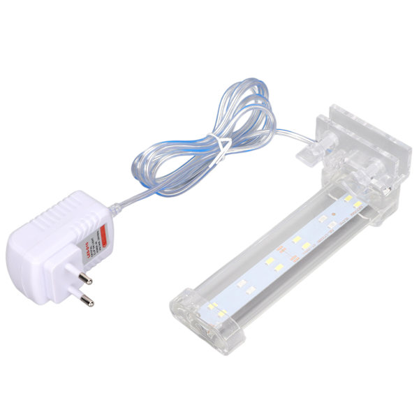 LED Akvarielys Multifunktionel Energibesparende Akryl Akvarieclipslampe til Akvarium Fisktank EU-stik 220V D10