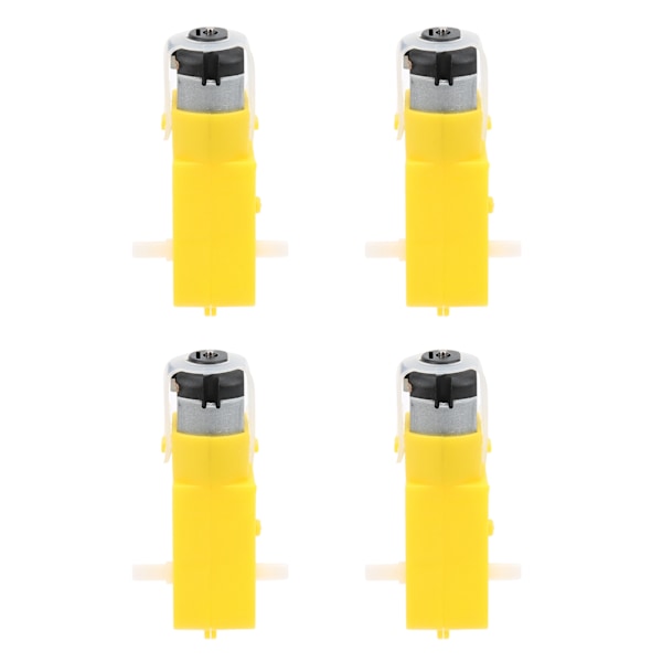 4 stk TT-motor Gearmotor Dobbelaksel Elektrisk Drivning DC 3‑12V til DIY Smart Bil Legetøj Robot