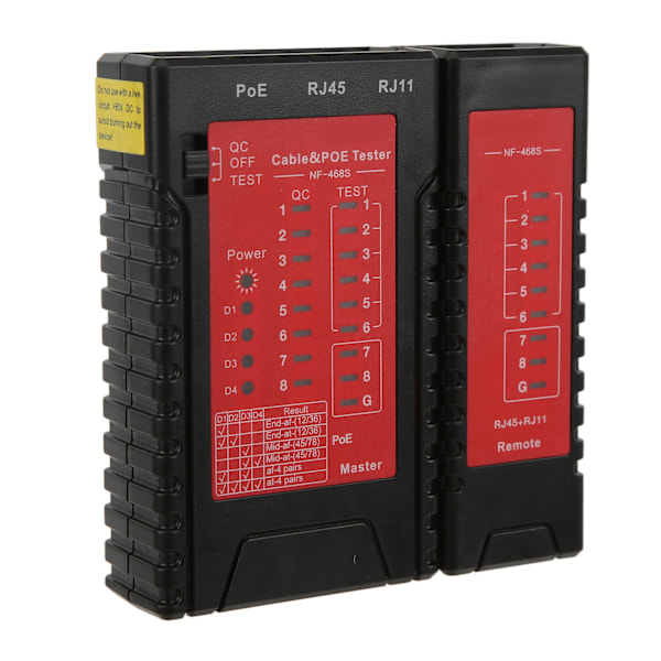 NOYAFA NF-468S nettverkskabeltester med spenningsavbrudddeteksjon Telefonkabeltester