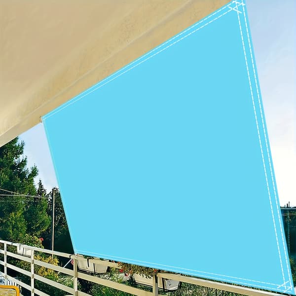 2x3M Blå Rektangulær Solsejl - 210D Polyester Vandtæt UV-blokerende Kompatibel med Terrasse Pool Have Blå Blue 2*3M