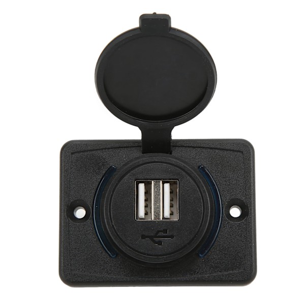 3.1A 5V Dobbel USB Billader LED Rask lading Universal for 12‑24V lastebiler bobiler