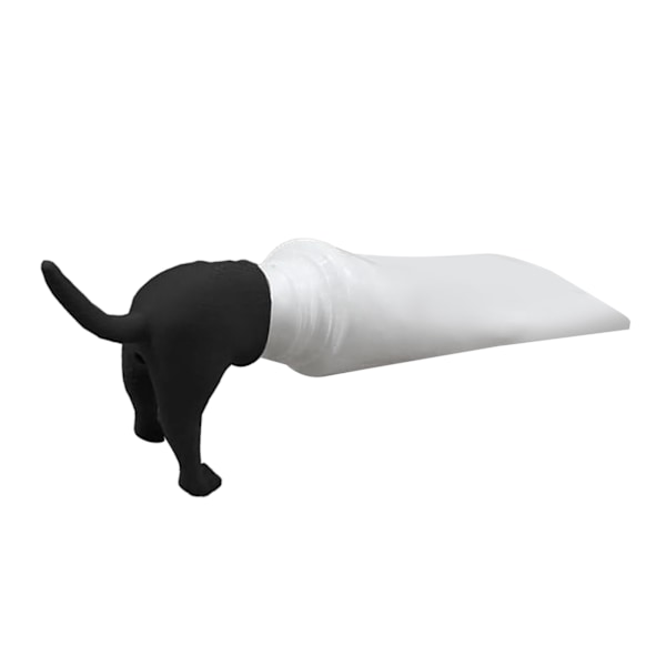 Bæsende Hundeprumpe Tandpasta Topper Sjov Bæsende Hund Tandpasta Låg Tandpasta Topper Dispenser Sort