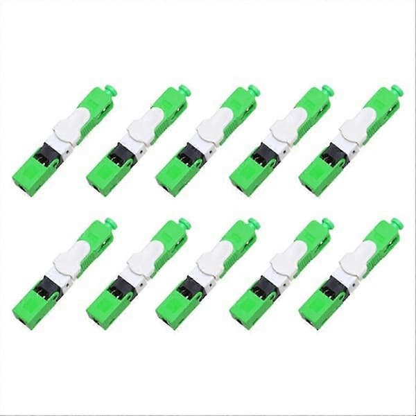 10 st FTTH ESC250D SC//UPC singelmodig fiberoptisk snabbkontakt FTTH SM optisk snabbkontakt Green