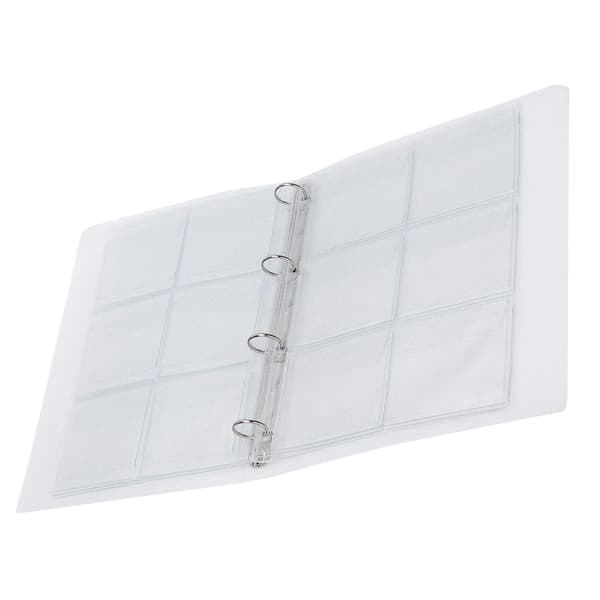 Transparent Binder Foto Organizer Mærke Opbevaringsbog Perforeret Ring Samlemappe 6 Sider (Shell 6 Hul Inderside)
