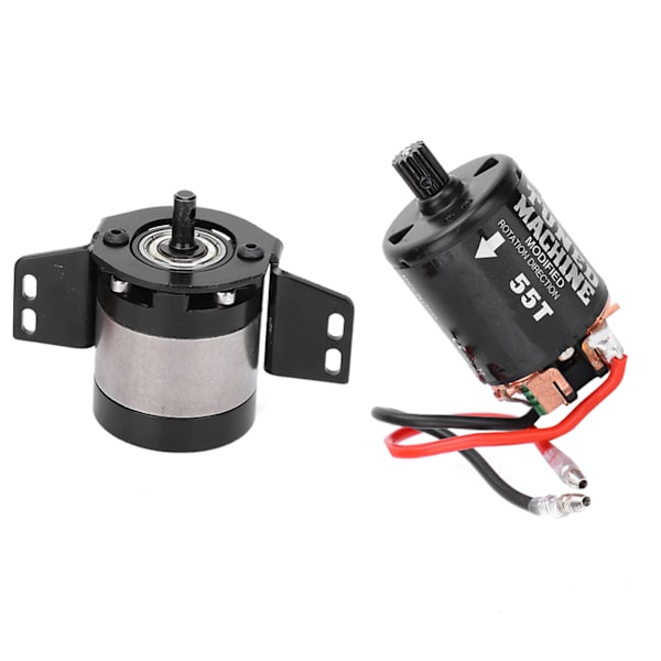 1:5 Ratio Växellåda Transmission Box 540 Borstad 55T Motor Passar för SCX10 1/10 RC Car