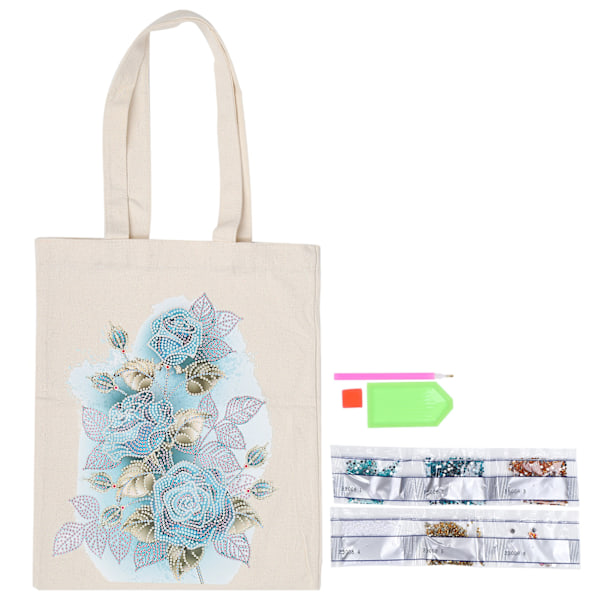 Diamond Painting Taske DIY Diamant Maleri Værktøjssæt Håndtaske Shoppingtaske til Hjem Skole BB008