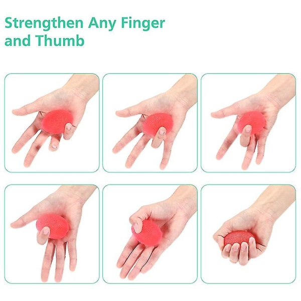 Rosenice 6stk Håndgreb Terapi Bolde Hånd Styrkende Træning Finger Fidgets Squeeze Bolde Stress Relief Fysioterapi