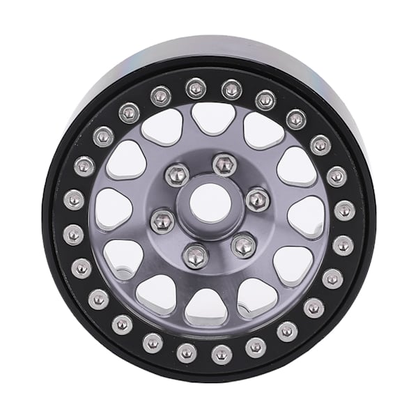 4 kpl 1:10 RC-kiipeilyauton metallipyörän navat auton renkaat sopivat Axial SCX10 / SCX10II / 90046 / 90047 Musta ja hopea