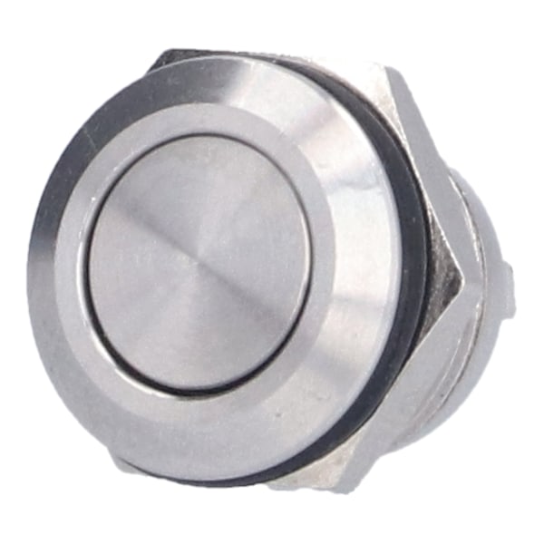 5 stk Flat Top Button Switch Rustfrit stål Vandafvisende skrueterminal Strømtilbehør 0‑220V12mm