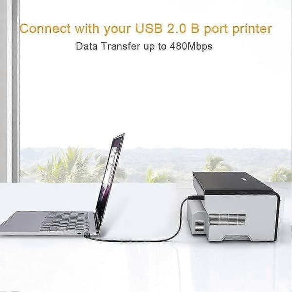 USB B till USB C skrivarkabel 1,8 m, CableCreation USB C till USB B skrivarkabel