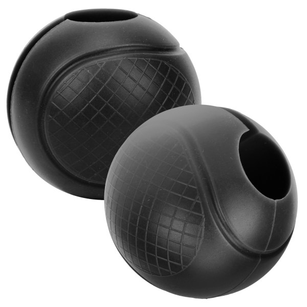 2st Skivstångsgrepp Runda Tjock Silikon Hanteladapter Bollar Skivstångsgrepp Hand Wrap Ball Svart