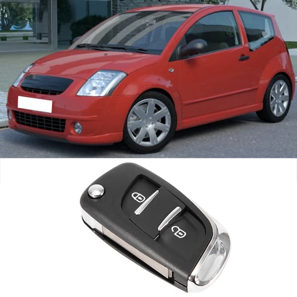 Fjernkontrollnøkkelhusdeksel med 2 knapper CE0536 Passer til Citroen C2 C3 C4 C5 C6 C8 (Type B)