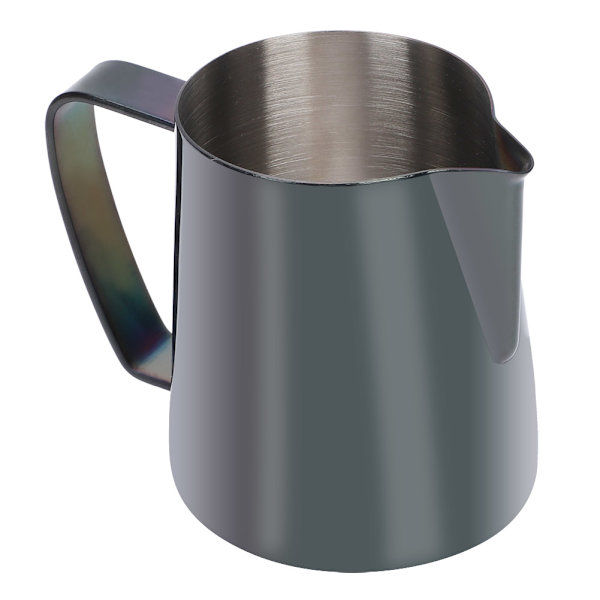 350 ml rustfritt stål Titanize Melkeskummende kopp Kanne Kaffe Kanne for Latte Art Svart