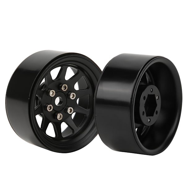 2 kpl Alloy Beadlock -vanteiden reunat TRAXXAS TRX-4 1/10 RC -maastokiipeilyautolle Musta