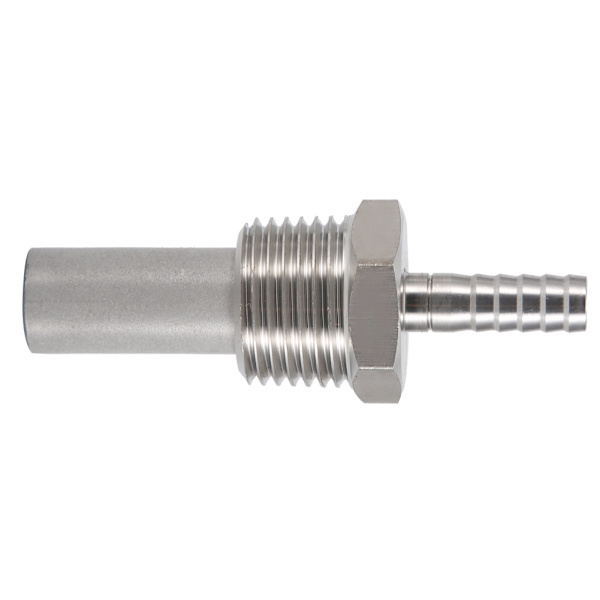 1/2\" MPT Oxygensten 1/4' Barb Inline Kulsyretilsætning Aeration Homebrew Sten (2 mikron)