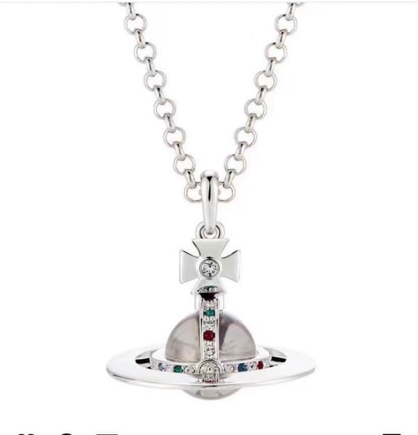 sølv Vivienne Westwood Saturn UFO-vedhæng