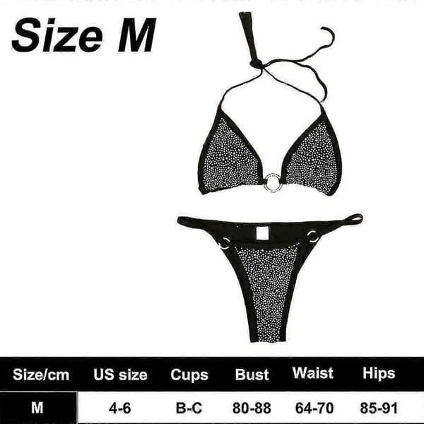 Naiset Kiiltävä Bikini Micro Seksikäs String Kaksiosainen Uimapuku Naisen String Uima-asu