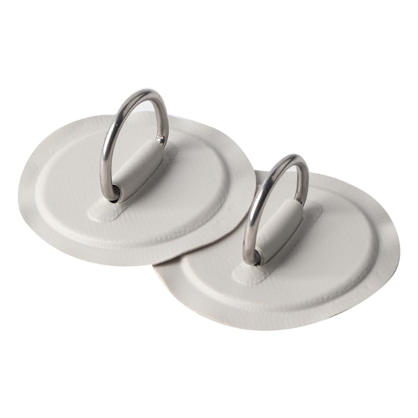 2 stk. oppustelig bådkajak D-ring Pad Patch PVC marine rustfrit stål fast spænde (grå)