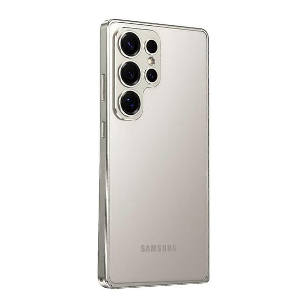Kompatibel med Samsung Galaxy S25 Ultra Bumper Skal Legeringsramskydd med Linsram Titanium