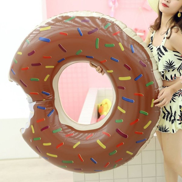 2 stk. svømmebøjle til voksne pool donut form tykkere PVC oppustelig 120cm L