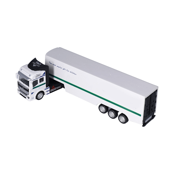 1:48 Semi Truck Toy Pull Back Container Lastbil Leksak Legering Modell Transport Billeksak för 3 år gammal (vit lastbilsskåp)