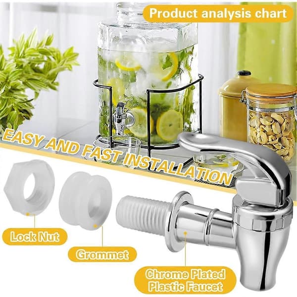 2-pak drikkedispenser reservehane Kompatibel med drikkedispenser, trykhane Kompatibel med drikkedispenser kande[LD]