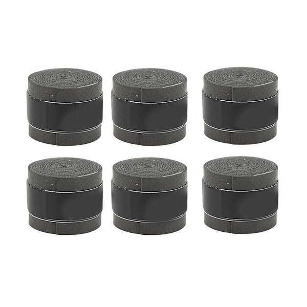 6 stk Tennisracket Greb Tape PU Frost Anti-slip Svedabsorption Badmintonracket Tape Sporttilbehør Sort