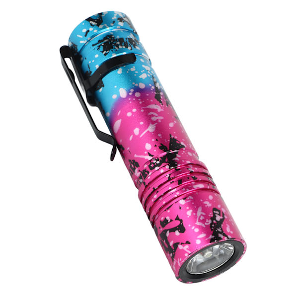 Bärbar ficklampa Hög ljusstyrka Typ C Uppladdningsbar multifunktionell fickstorlek Ficklampa för camping Röd Blå