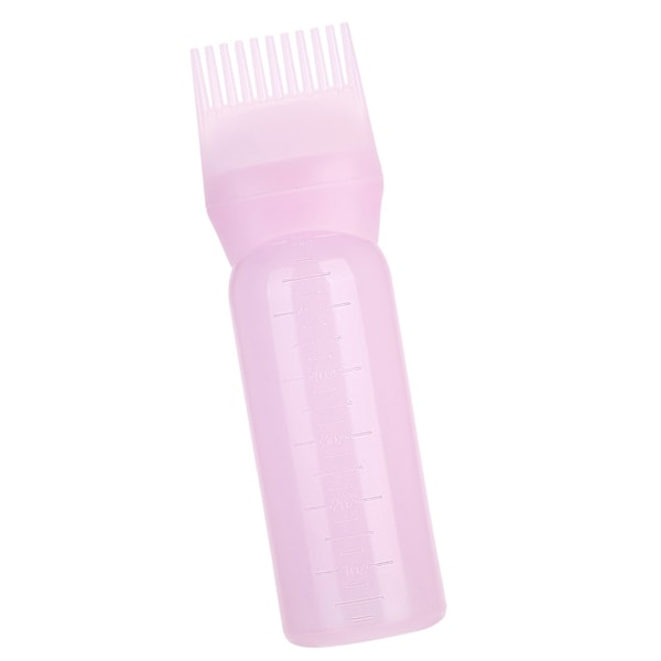 160 ml hiusten värjäyspullo harja shampoo hiusten värjäys öljykam applikaattori työkalu (vaaleanpunainen)