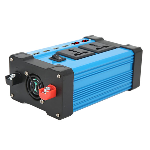 500W Modifisert Sinus Inverter Solomformer med Smart Dobbel LCD-Skjerm 4 USB 4.2A Hurtigladingsporter 12V til 220V