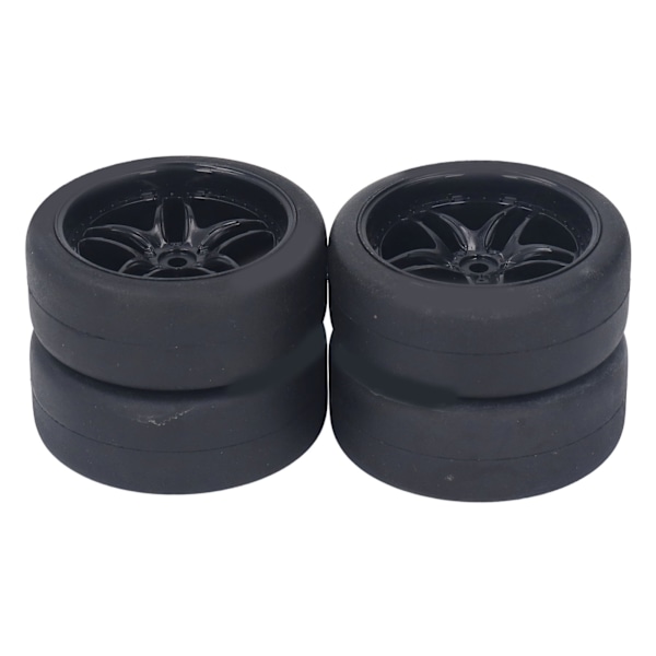 4st RC-däck Stark buffrande Slitstarka Stabil Slitstarka RC-hjuldäck Passar för TAMIYA TT01 TT02 XV01 94122 1/10 RC-bilar Svart