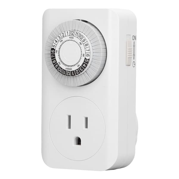 Outlet Timer Mechanical Countdown 15 Minutes to 24 Hours 125V US Standard Automatic Shut-off Power Socket