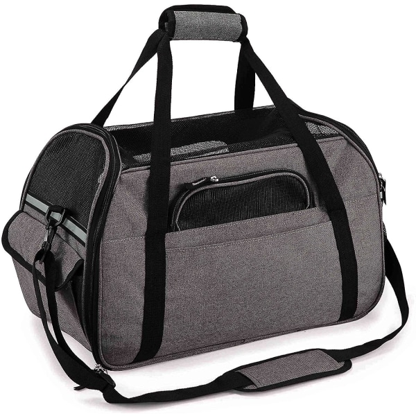 Comfort Soft Side Pet Bag Transportväska för husdjur Grey 43*23*29cm