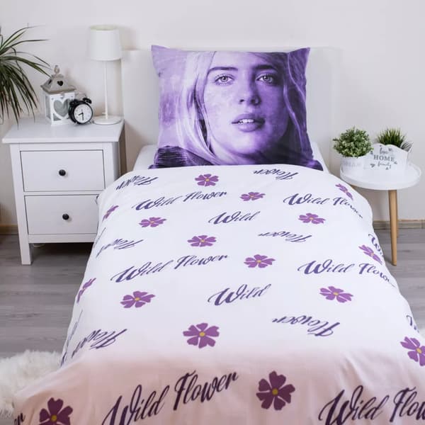 Billie Eilish Wild Flower sengetøj 140×200 cm, 70×90 cm