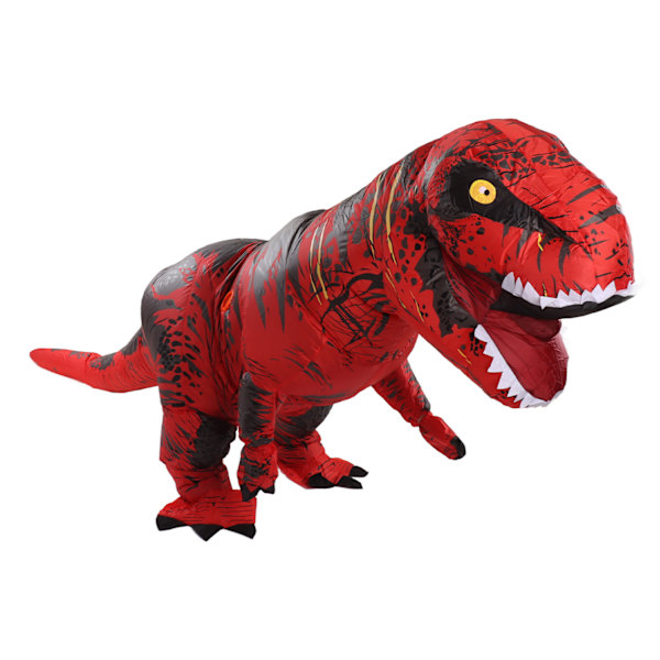 Dinosaur Kostume T Rex Oppustelig Dinosaur Blow Up-dragt til Halloween Cosplay Party Jul Voksen 150‑190cm Rød