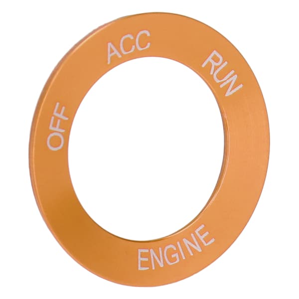 Motorstart Stop-kontakt Ring Aluminium Legering Rustfri Udskiftning til Dodge Challenger 2010‑2021 Orange