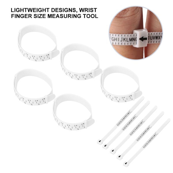 5 st Ring Sizer UK Finger Armband Mått Mätare Smycken Mättillbehör