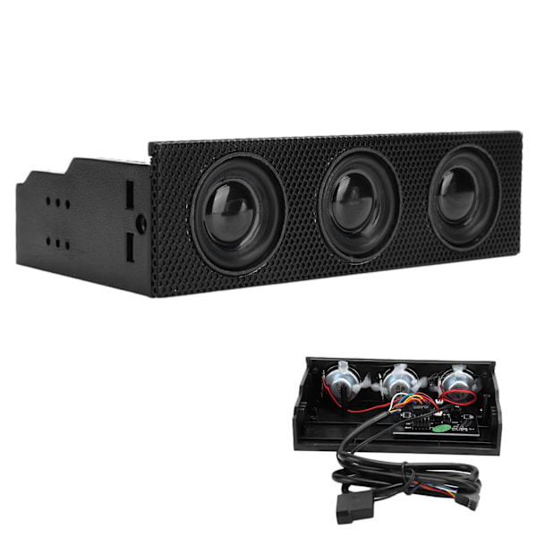 PC Frontpanel Högtalare Stereo Surround Datorfodral Inbyggd mikrofonhögtalare 5.25in STW9005