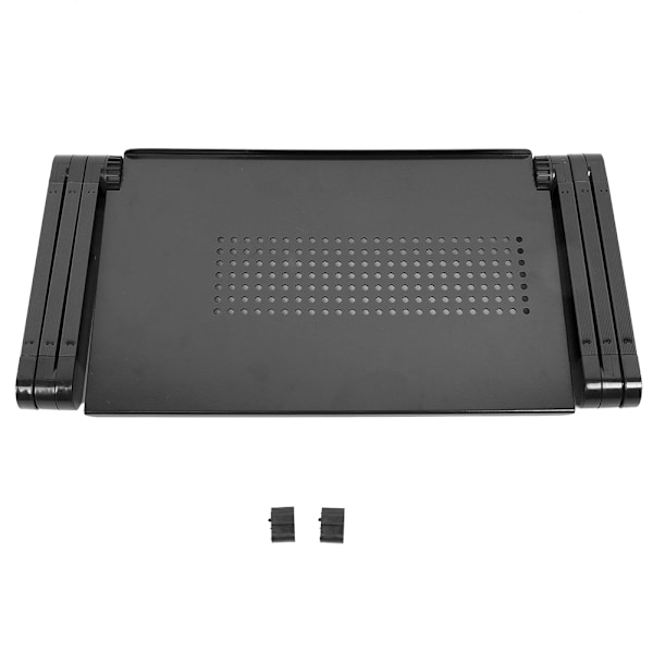 Sengbord i aluminiumlegering, sammenleggbart, justerbart for laptop, notatbok, datamaskin, skrivebord, svart