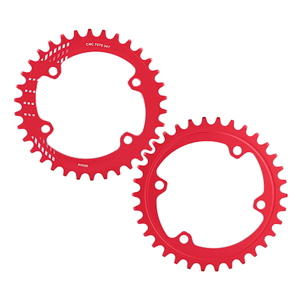 BCD 96MM smal bred kjedeplate Enkel kjedeplate for M6000 M7000 M8000 (Rød 34T)