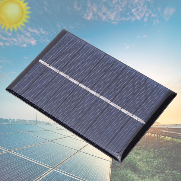 2 stk. 0,6W 5V Polysilicium Solpanel Opladning Strømbord Oplader til Små Strømapparater 80x55mm