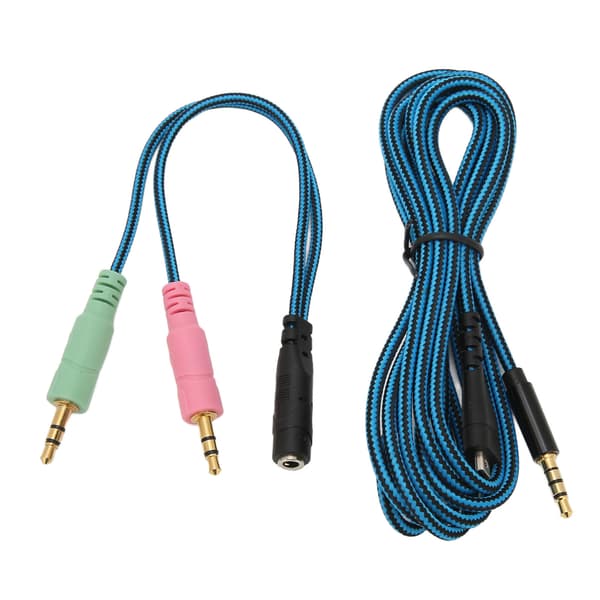 Headphone Cable Lossless OFC Core Replacement Headset Audio Cord with Y Adapter for Steelseries Arctis 3 5 7 Pro 6.5ft