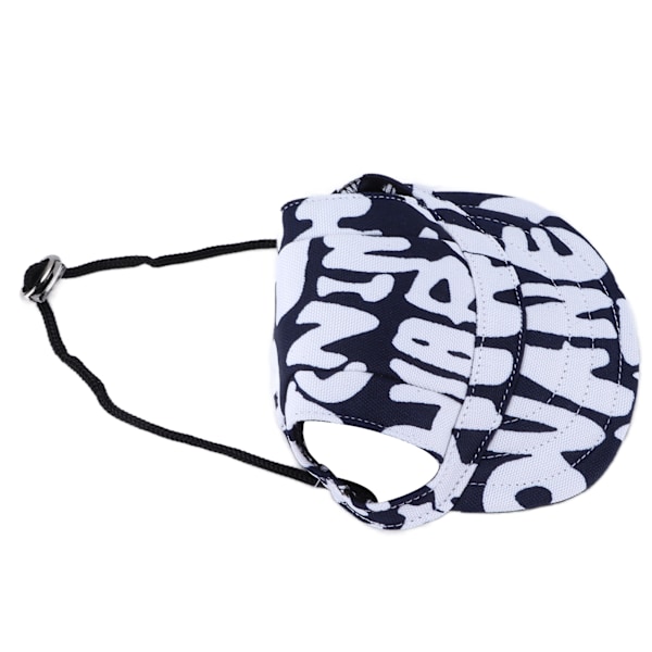 Hundbaseballcaps Justerbar Hund Solbeskyttelse Utendørs Sport Solhatt med Ørehull Blå Alfabet M